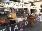 Tiamo open for alfresco dining in Sleaford Market Place. Owner Sam Paulou EMN-200713-134910001