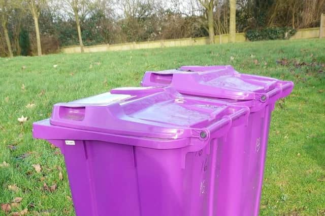 The purple bins have been trialled in certain parts of Boston