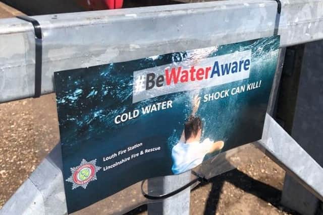 Authorities want people to stay safe at Covenham Reservoir.