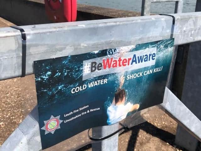 Authorities want people to stay safe at Covenham Reservoir.