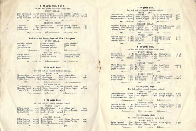 Part of the Jubilee Race schedule from 1935
