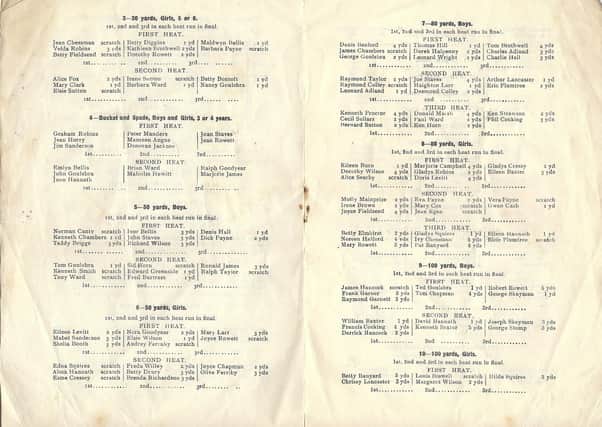 Part of the Jubilee Race schedule from 1935