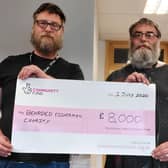 Pictured are (L-R): Rick Roberts and Mick Leyland, founders of suicide prevention charity, The Bearded Fishermen. On Monday (20th July) the charity will be opening the doors to its new community space and call centre in Gainsborough, thanks to an £8,000 grant from The National Lottery Community Fund.