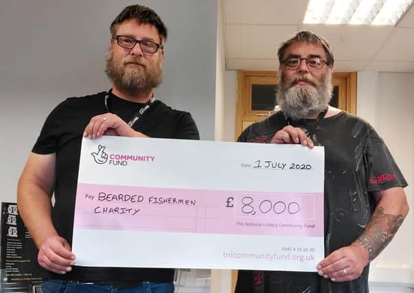 Pictured are (L-R): Rick Roberts and Mick Leyland, founders of suicide prevention charity, The Bearded Fishermen. On Monday (20th July) the charity will be opening the doors to its new community space and call centre in Gainsborough, thanks to an £8,000 grant from The National Lottery Community Fund.