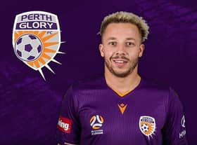 How Perth Glory unveiled the arrival of Tom James. Photo: Perth Glory