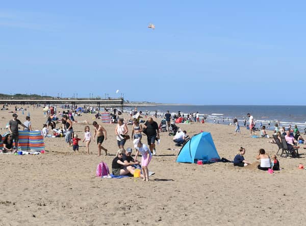 Visitors flocked to the beach in Skegness at the weekend in spite of the Which? survey rating it the worst resort of 100 around the country.