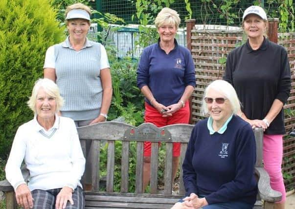 A socially distanced Lady Captain's Day.