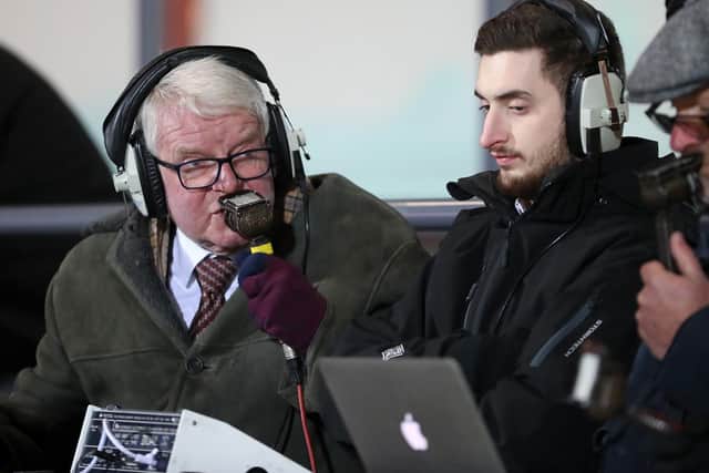 John Motson in the commentary box. Photo: GettyImages