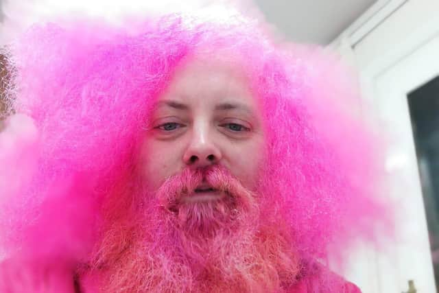 Simon Greenfield before his pink beard shave in November 2019.