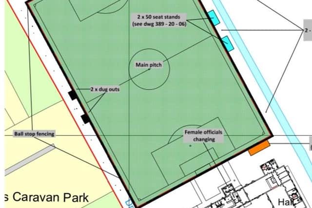 Proposals for Louth Town FC's ground in Saltfleetby.