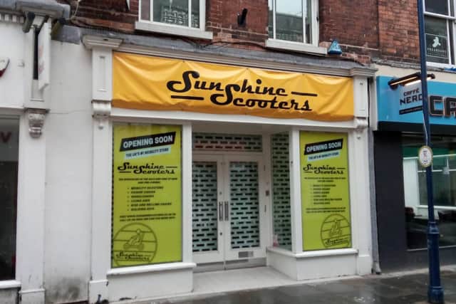 Sunshine Scooters, coming soon to Strait Bargate, Boston.