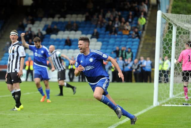 Garner scores the winner for Halifax against Chorley.