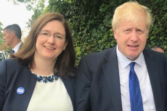 Dr Caroline Johnson, MP for Sleaford and North Hykeham, with Prime Minister Boris Johnson. EMN-200723-165832001