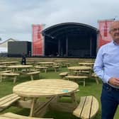 Resort director Chris Baron outside the new stage at Butlin's in Skegness.