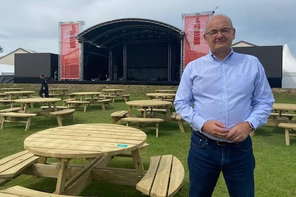 Resort director Chris Baron outside the new stage at Butlin's in Skegness.