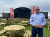 Resort director Chris Baron outside the new stage at Butlin's in Skegness.