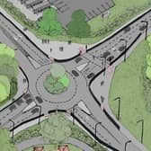 Illustration of the improvements at Toll Bar roundabout