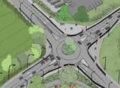 Illustration of the improvements at Toll Bar roundabout