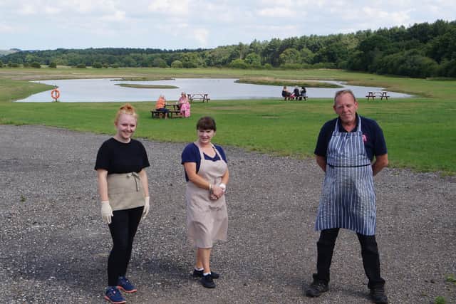 Owner Sonia, with butcher Jeff McGann and assistant Sophie