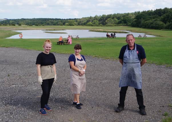 Owner Sonia, with butcher Jeff McGann and assistant Sophie