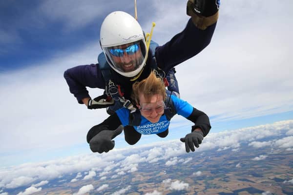 Katie Gyles, of Sleaford, raising funds for Parkinson's UK.
