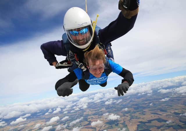 Katie Gyles, of Sleaford, raising funds for Parkinson's UK.