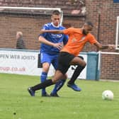 Kyle Watkins in action against Lutterworth.