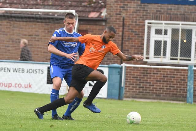 Kyle Watkins in action against Lutterworth.