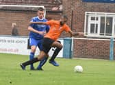 Kyle Watkins in action against Lutterworth.