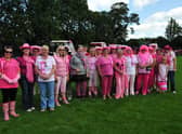 Participants in the first Lincolnshire Ladies' Tractor Run at Butterwick, raising money for charity.