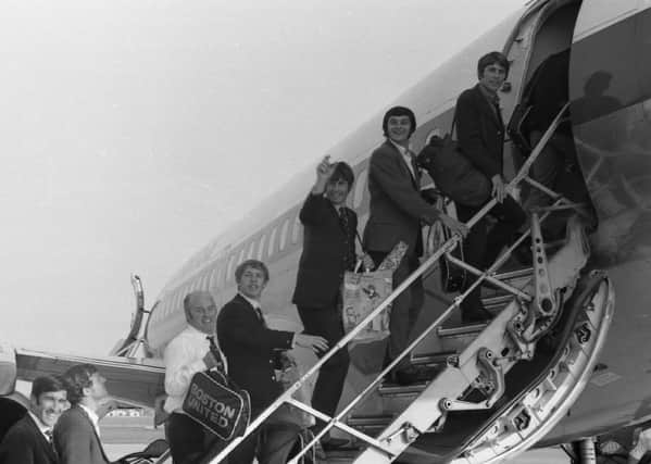 Returning on a jet plane ... Boston United in 1970.