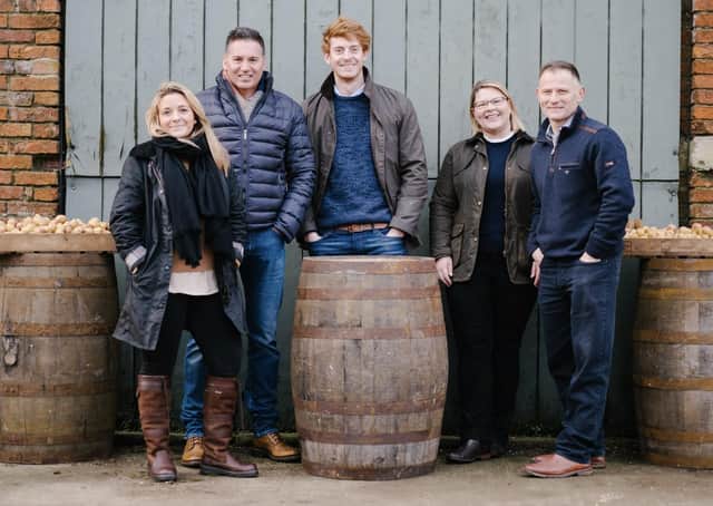 Elsham Wold Distillery team: Emma Hamilton, Richard Arundel, Matthew Hamilton, Jo Mordue and Ben Mordue.