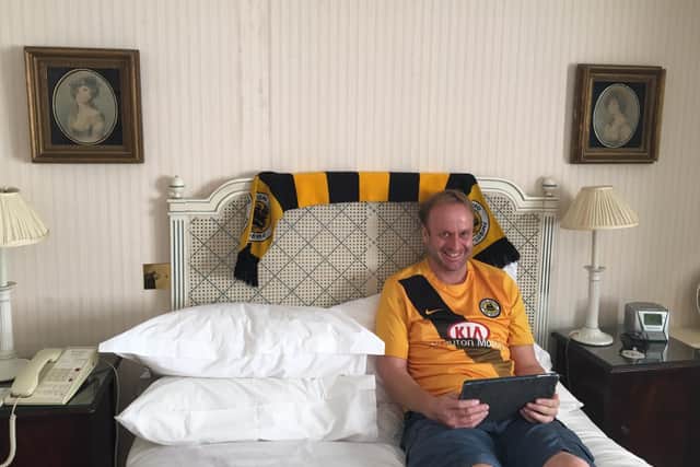 Jonathan Calvert spent his wedding anniversary in bed... with the Pilgrims.