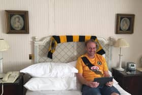 Jonathan Calvert spent his wedding anniversary in bed... with the Pilgrims.