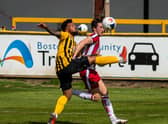 Jay Rollins battles during Saturday's defeat. Photo: Michael Ripley.