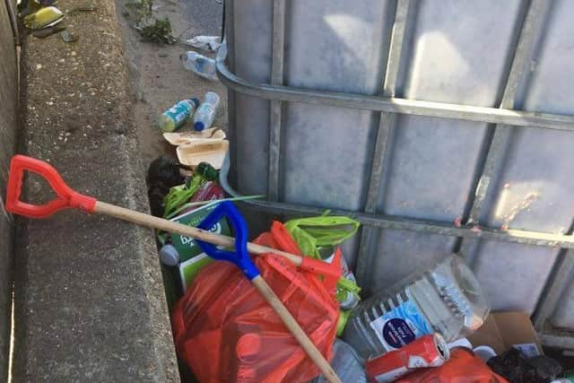 Visitors claim rats have been seen near the rubbish.