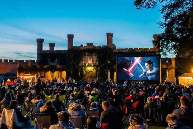 A previous open air cnema at Lincoln Castle - this year's screenings will see groups being socially distanced EMN-200608-175812001