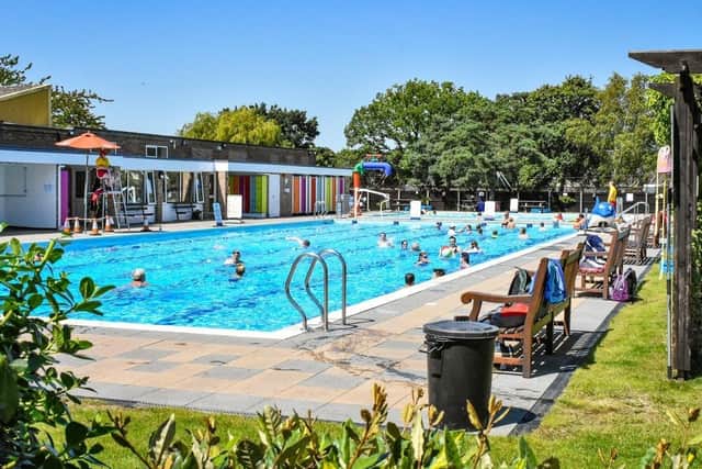 The outdoor pool at Jubilee Park.