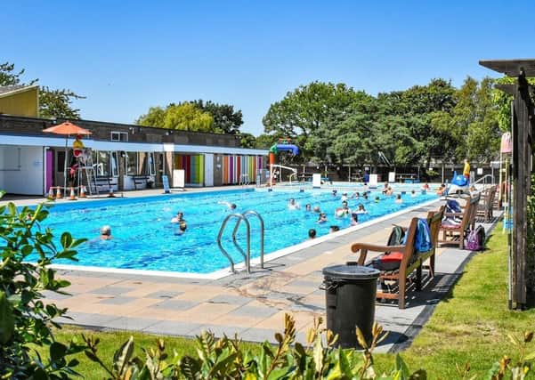 The outdoor pool at Jubilee Park.