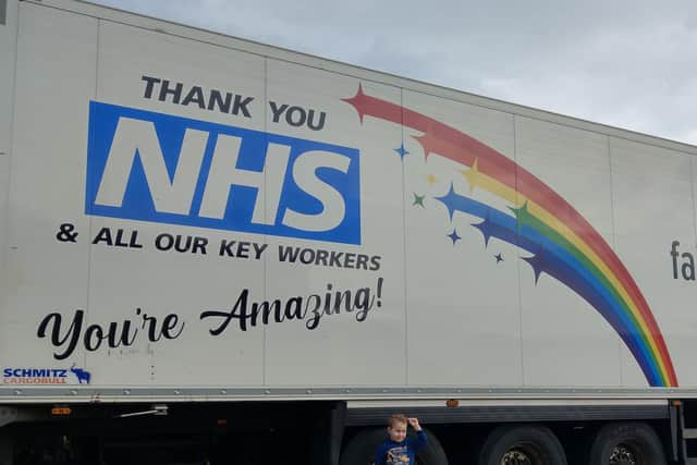 Joe with the rainbow lorry.