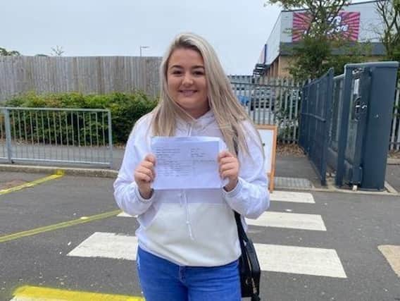 Jade Harrison, is going on to study law with criminology and sociology at Leeds Beckett University after achieving Distinctions in health and social care and law and a C in sociology.