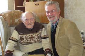 Author Vic Ient with former POW Bill Butler