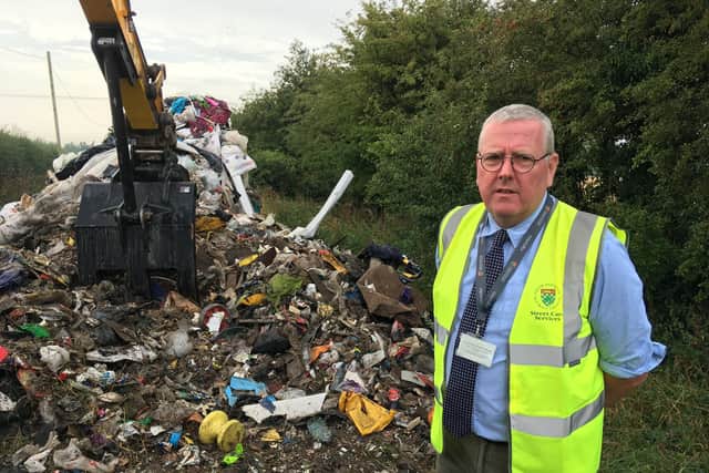 "The largest fly-tip I have ever seen," said Coun Dr Peter Moseley. EMN-200817-135932001