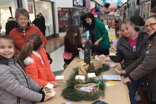 Free community event 'decorate bug boxes' in collaboration with the Hildreds Shopping Centre