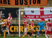 The Town End goal, last used in the play-off final, could be yours. Photo: Michael Ripley
