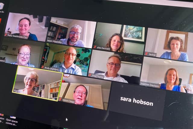 The NK Community Champions judging panel met via Zoom. EMN-200821-212335001