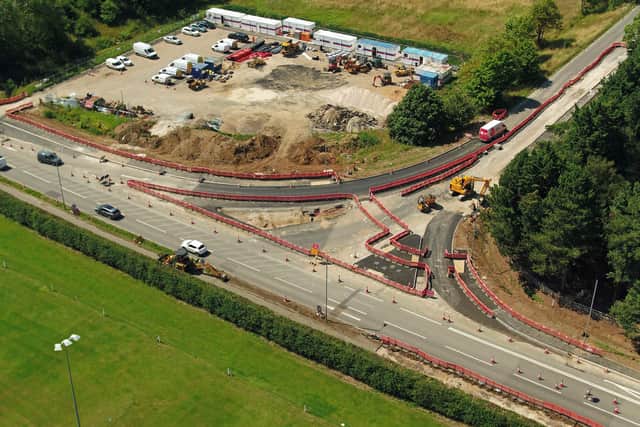 Work already halfway to completion on A17/A153 rugby club junction at Sleaford. EMN-200818-182039001
