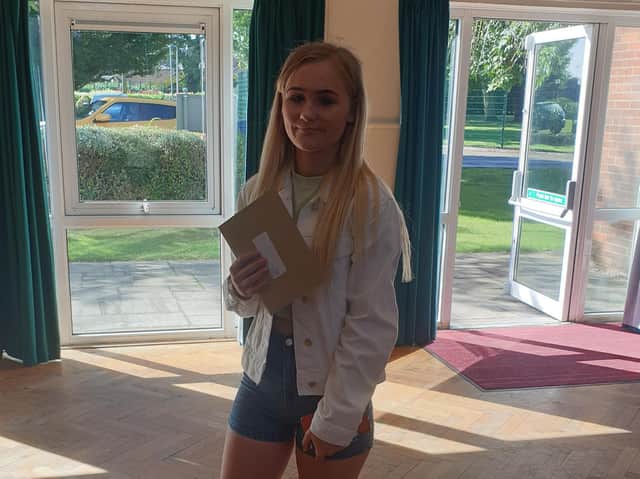 Amy Russell is going on to Skegness Grammar School to study A-Levels in English language, English literature and sociology.