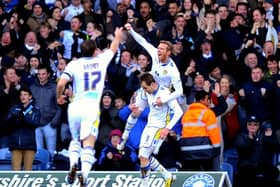 Paul Green celebrates during an FA Cup clash for Leeds United against Spurs. Photo: GettyImages