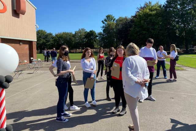 Collecting exam results at Haven High